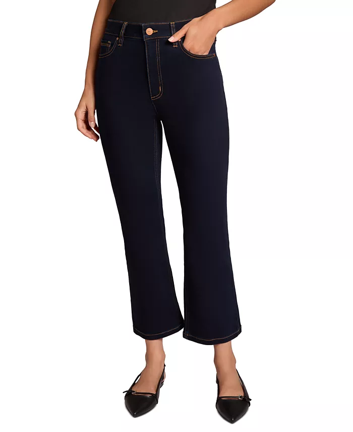 

Укороченные расклешенные джинсы с высокой посадкой Petite High Rise Kick Flare Jones New York, синий
