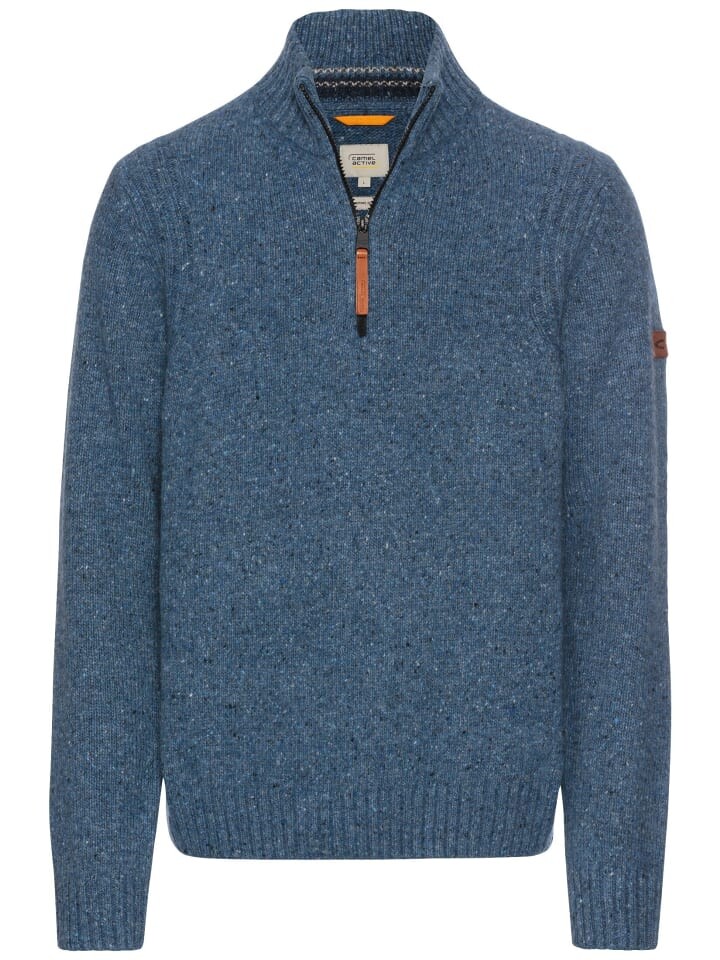 

Пуловер Camel Active Troyer Pullover aus einem Wollmix, цвет Denim Blau
