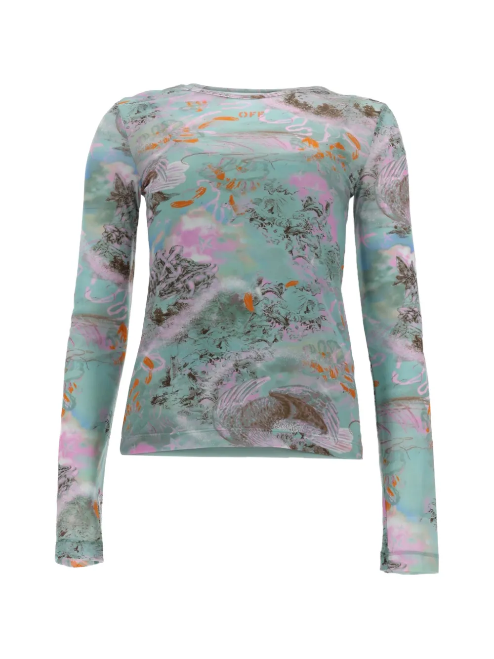 

Топ с узором Off-White, синий