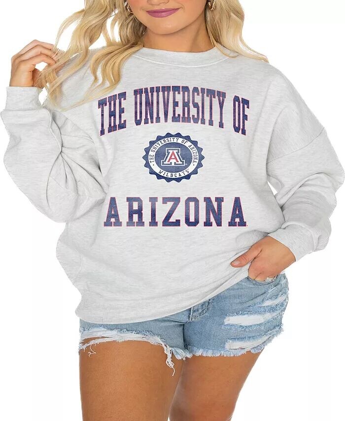 

Женская флисовая толстовка-пуловер Steel Arizona Wildcats Good Vibes Premium с заниженными плечами Gameday Couture