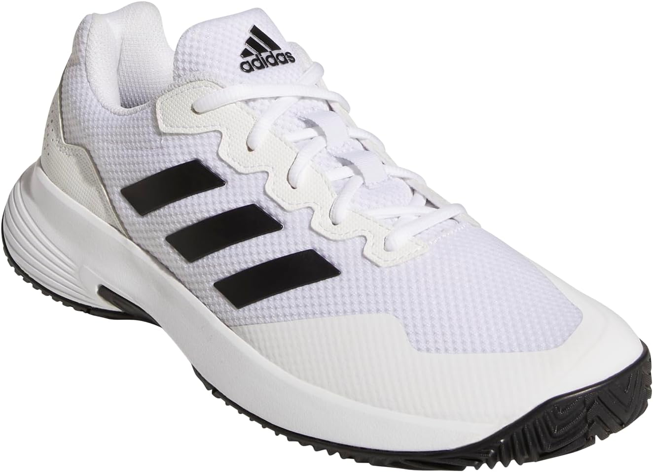 Мужские теннисные кроссовки Adidas Gamecourt 2, белый/черный — фото 2