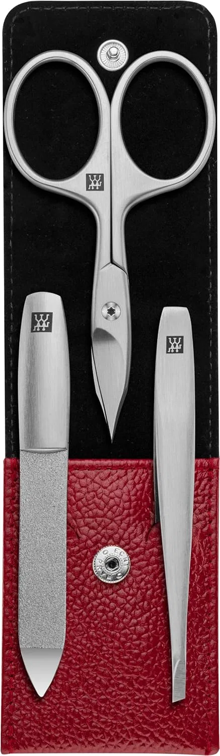 Маникюрный набор Zwilling Twinox из воловьей кожи, 3 предмета ‎Zwilling, Red