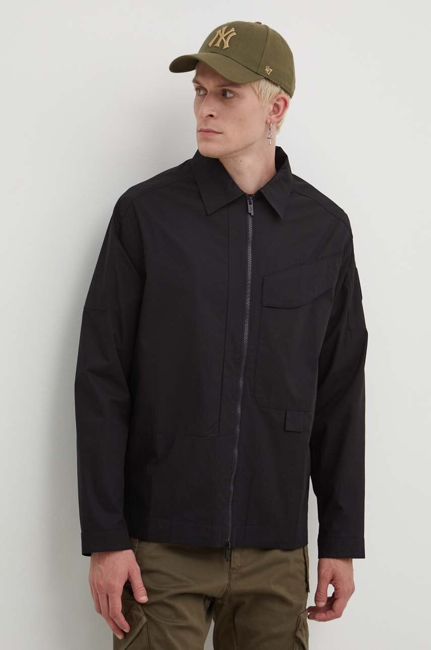 

Хлопковая куртка Overshirt на молнии A-COLD-WALL*, черный