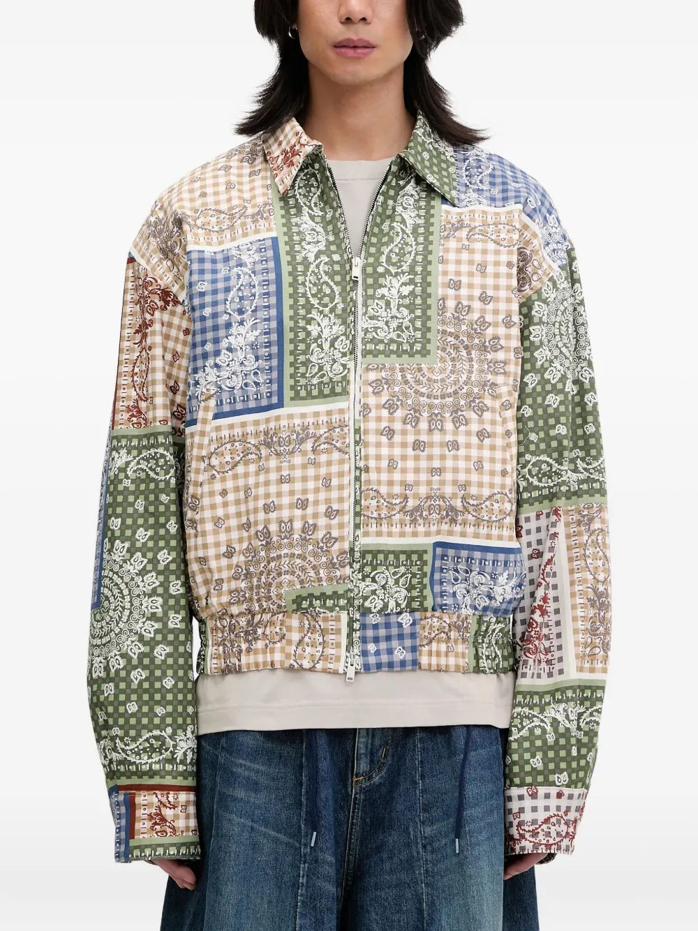 

Куртка в технике пэчворк RHUDE, нейтральный