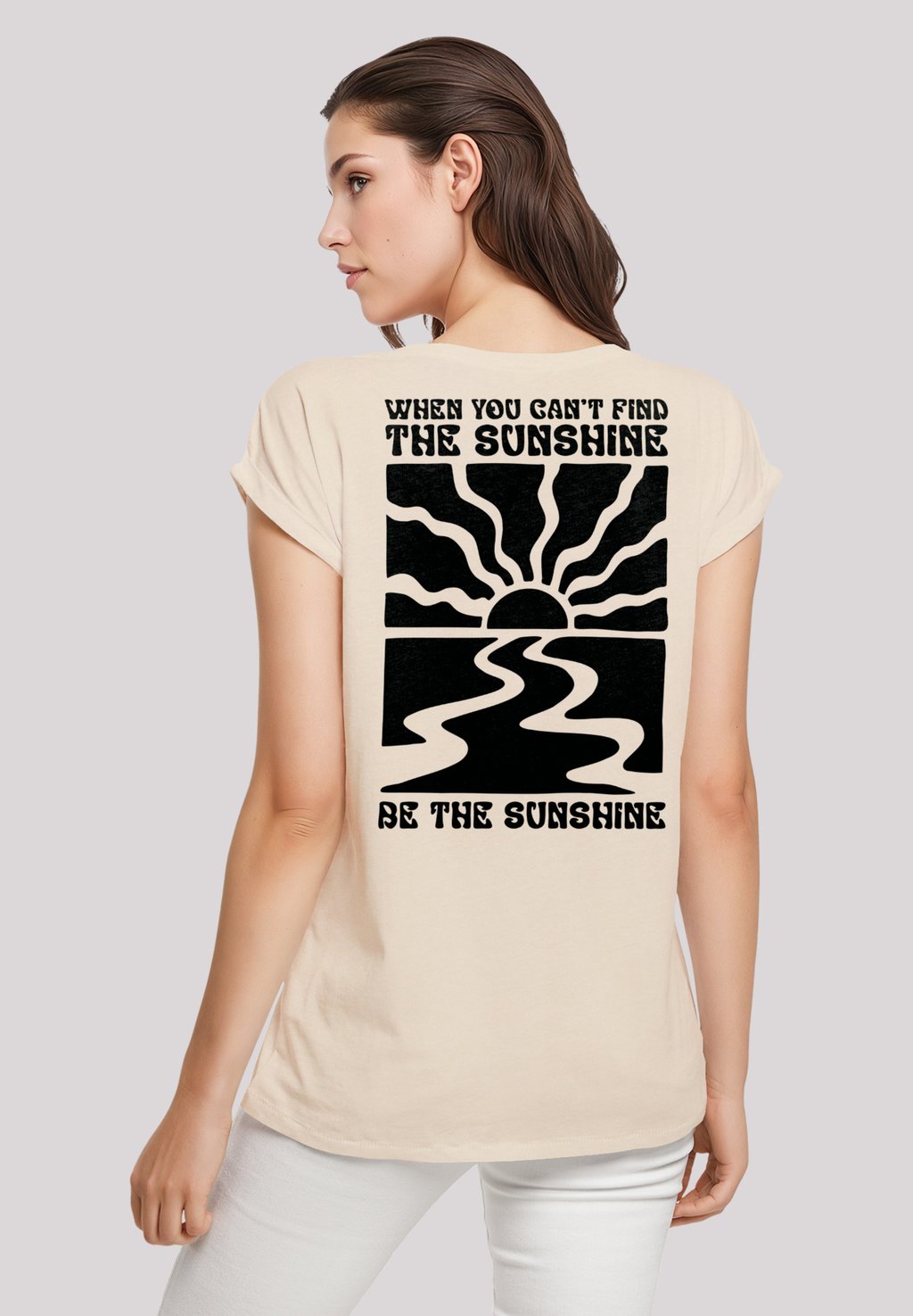 

Футболка с принтом BE THE SUNSHINE F4NT4STIC, песочный