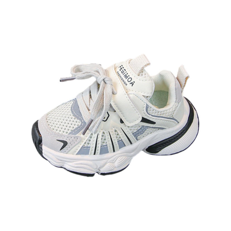 

Износостойкие дышащие низкие повседневные детские кроссовки для детей 3-7 лет Neon, бежевый