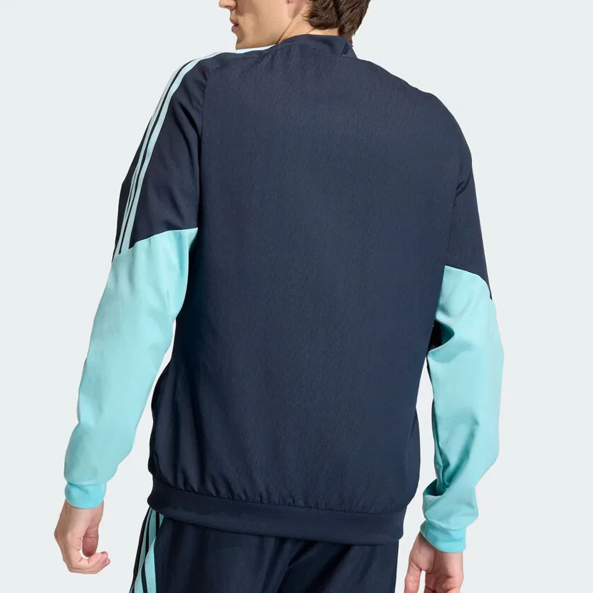 Куртка мужская синяя с бейсбольным воротником, умеренная Adidas, Blue — фото 3