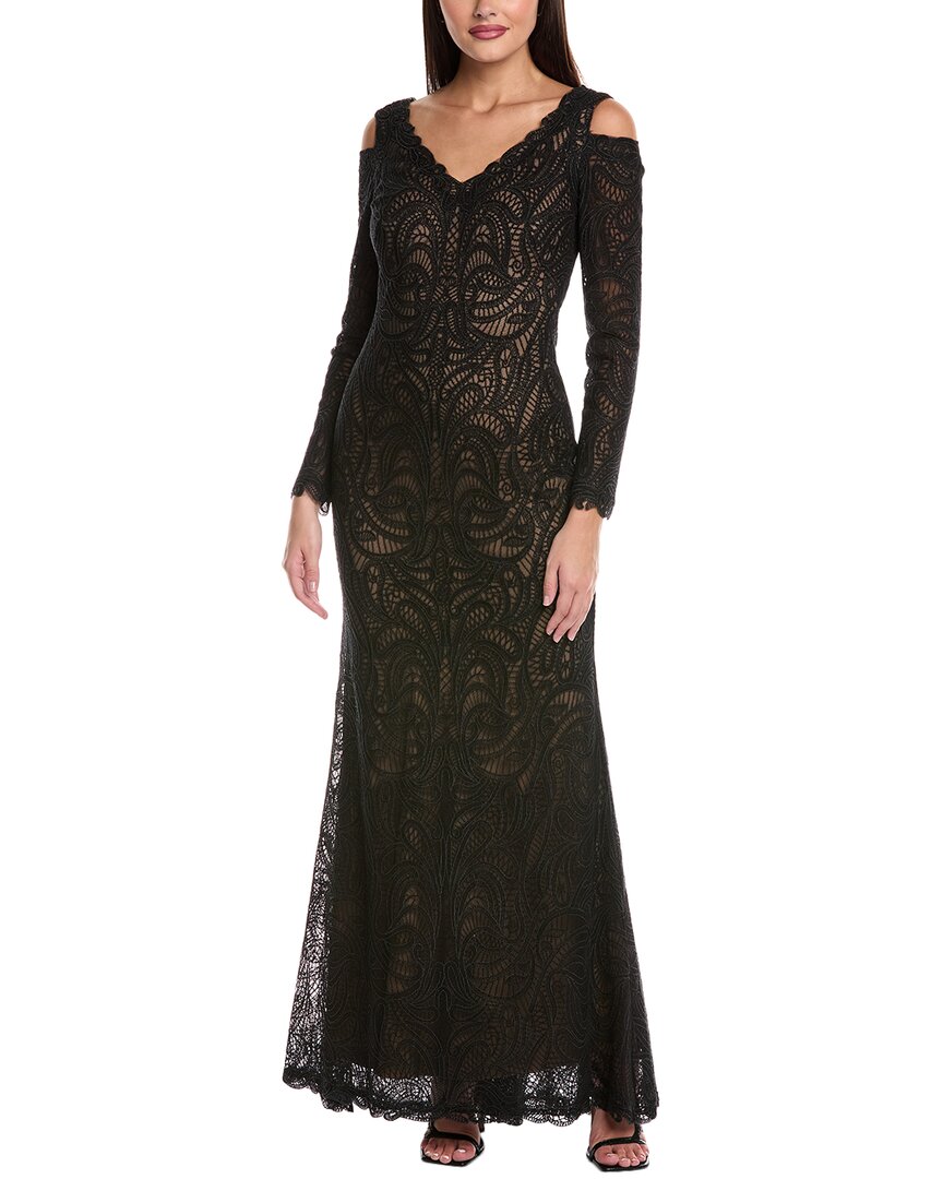 

Тадаши Шоджи Кружевное макси-платье Tadashi Shoji, черный