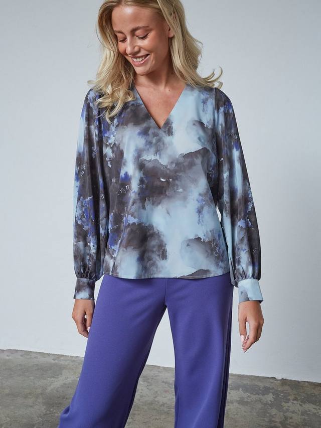 

Vanti V-образный топ с абстрактным принтом Sisters Point, Grey/Multi