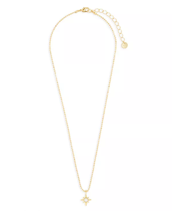 

Ожерелье с подвеской Alice из искусственного жемчуга, покрытого 14-каратным золотом Brook & York, gold-plated