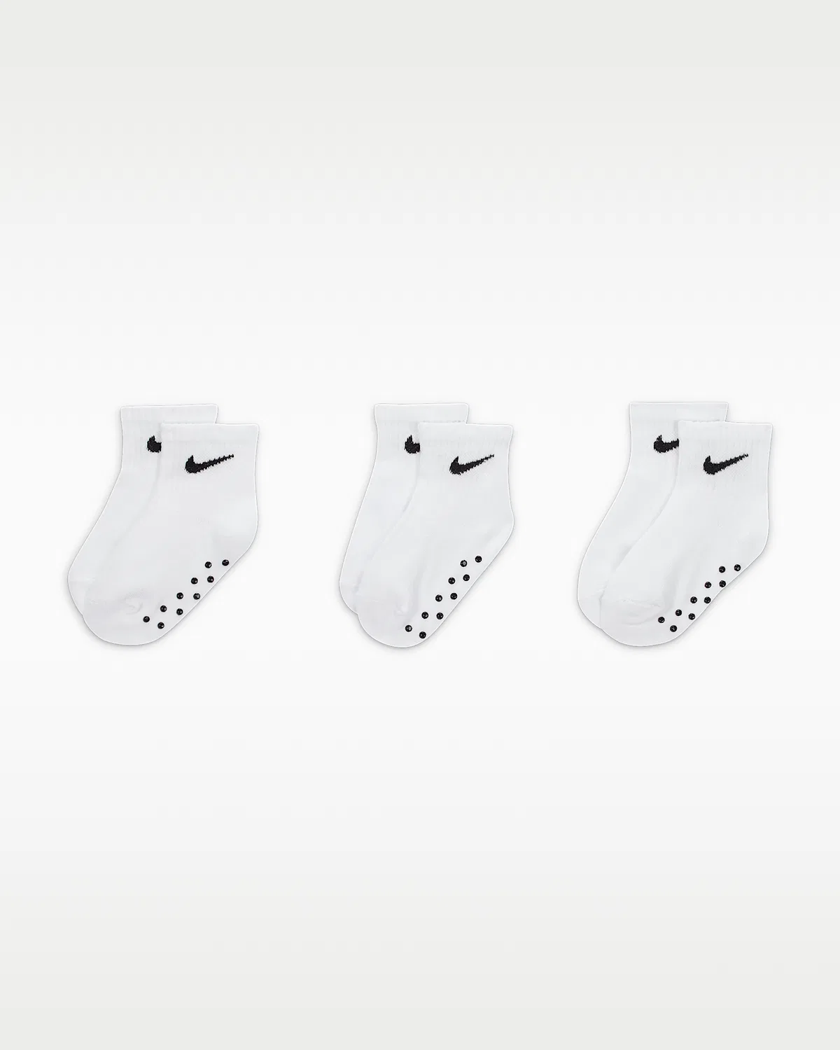 Baby Core Swoosh Gripper Socks (3 пары) Nike, White