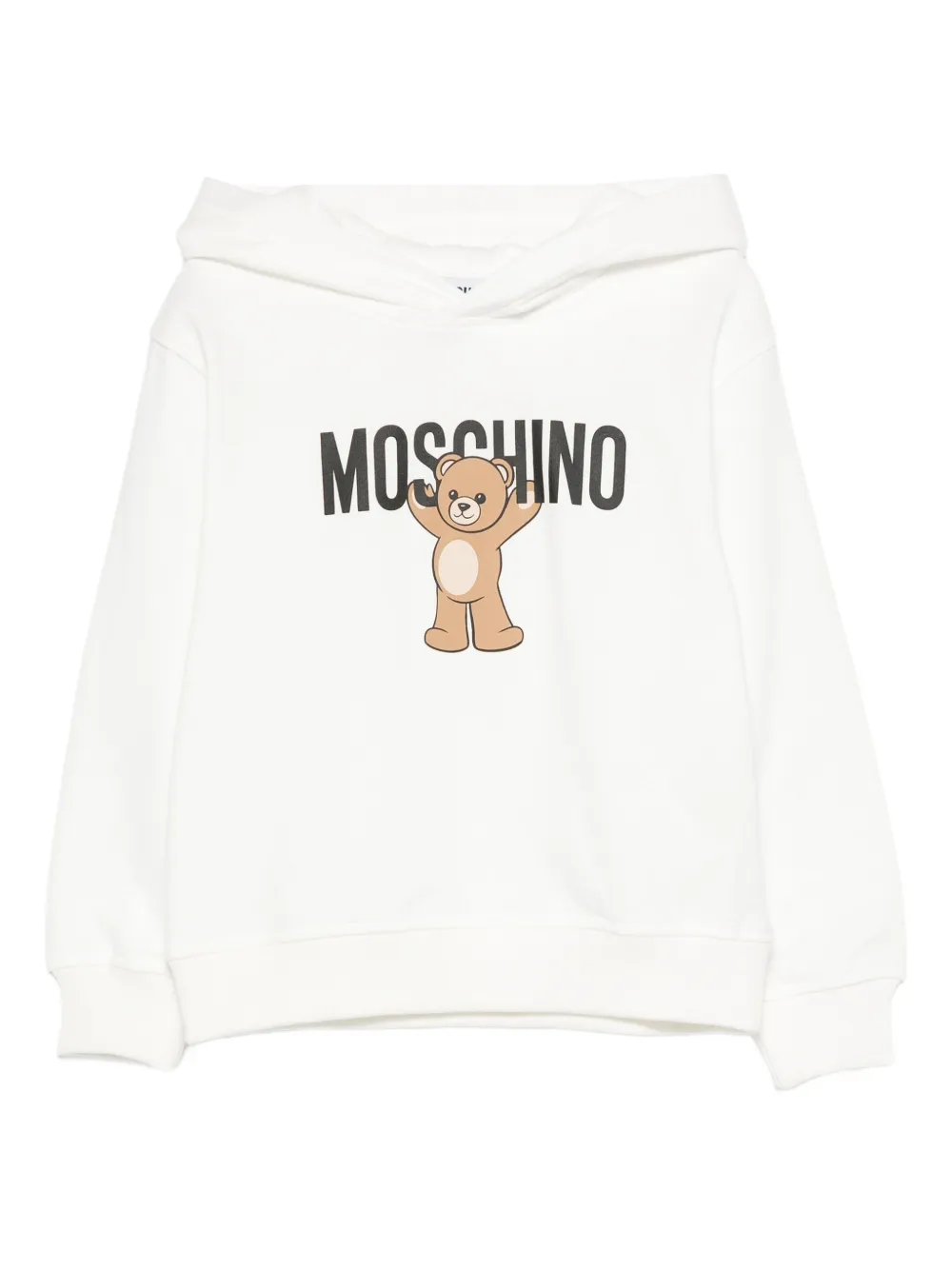 

Топ с капюшоном и принтом тедди Moschino Kids, белый