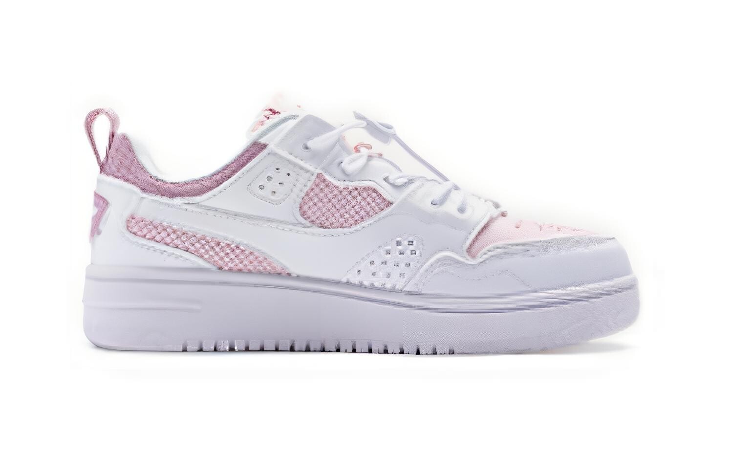 Кроссовки LINING YOUNG Kids Lifestyle Shoes GS Low-top Standard White / Primrose Pink / Lotus Red Purple, белый/фиолетовый — фото 2