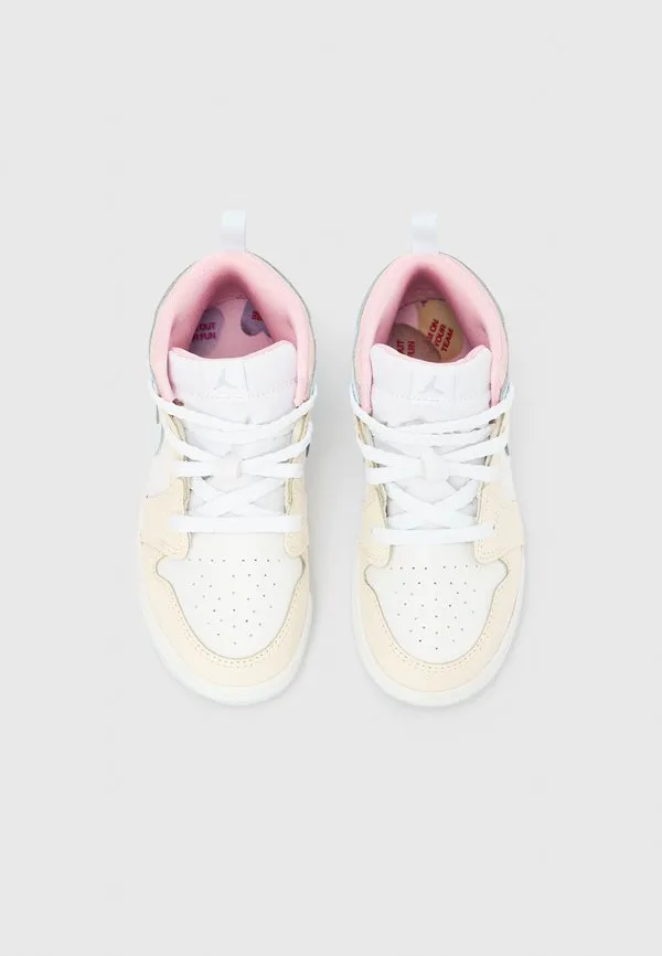 Jordan 1 mid унисекс высокие кроссовки Jordan, Half Blue/Pale Ivory/White/Med Soft Pink/Vapor Green — фото 4