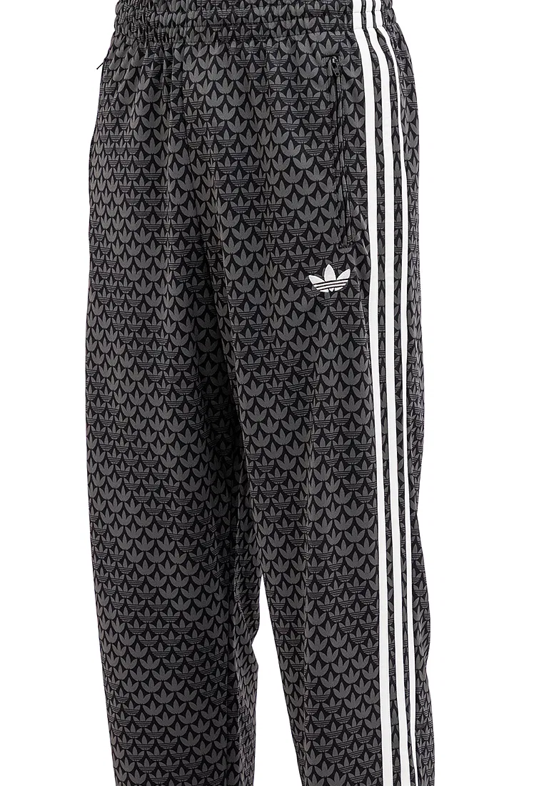 Спортивные брюки свободного кроя с монограммой, Firebird Adidas, черный — фото 3