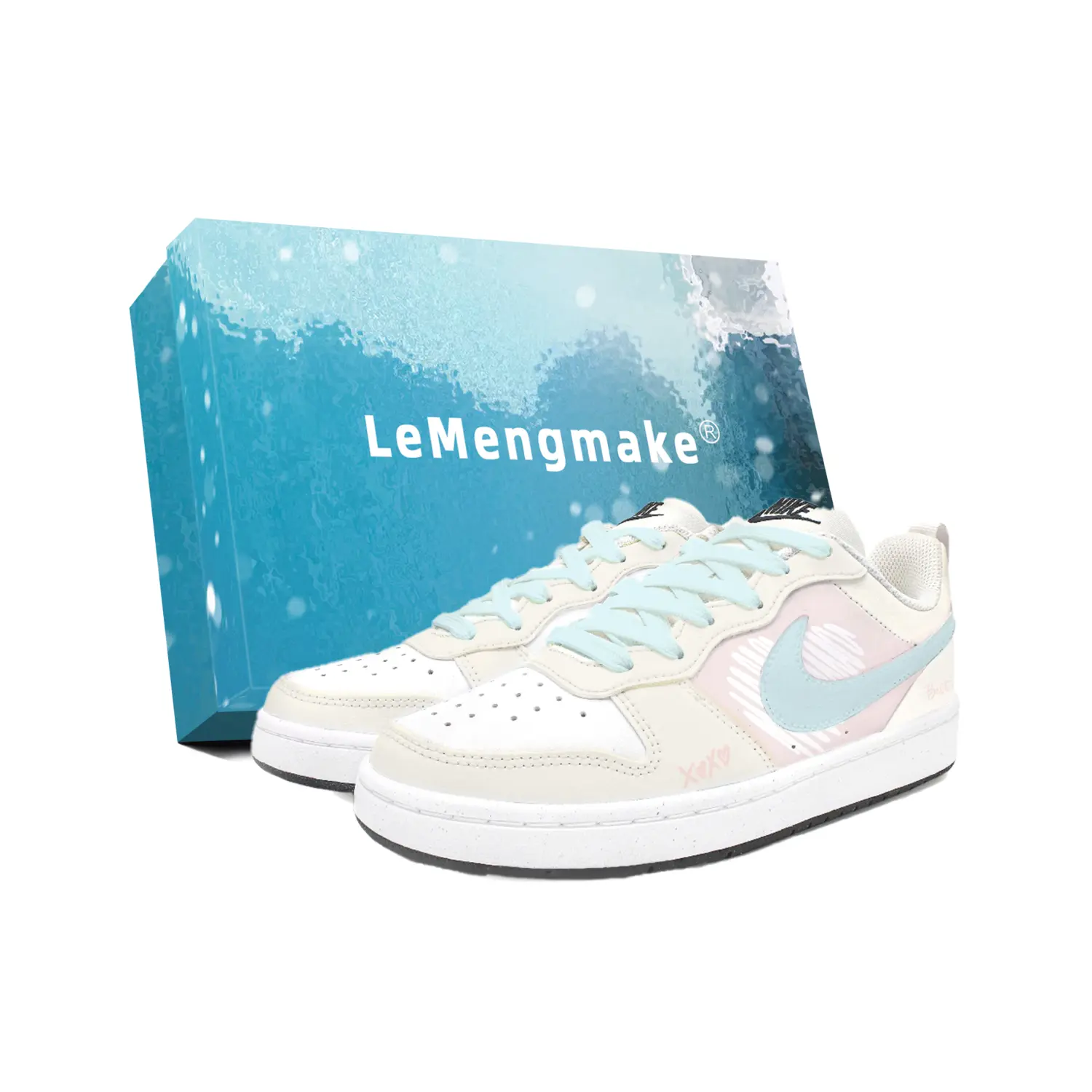 

Nike Court Borough Dreams In The Clouds Low top детские скейтборд кроссовки White