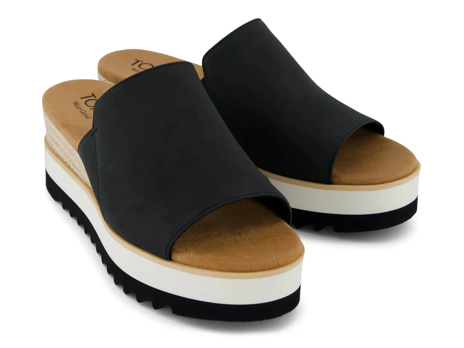 Эспадрильи Diana на клиновидной подошве - женские Toms, Black — фото 2