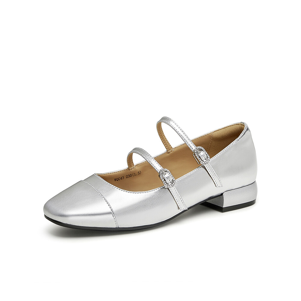 

Туфли BASTO Mary Jane Shoes Women's, серебряный