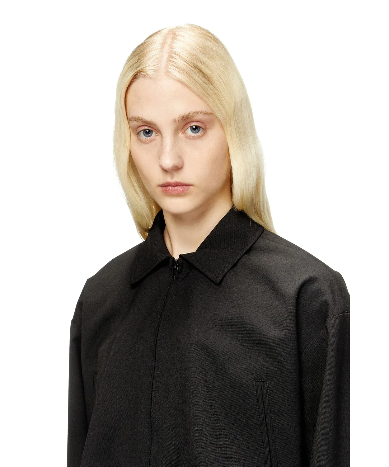 Куртка женская из смесовой шерсти Diesel J-TING-FEM-R2, черная — фото 3