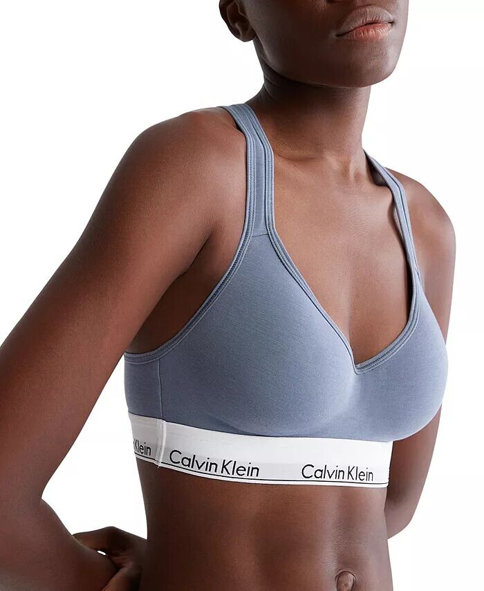 

Женский бюстгальтер без косточек Calvin Klein Modern QF1654 с хлопковой подкладкой, синий