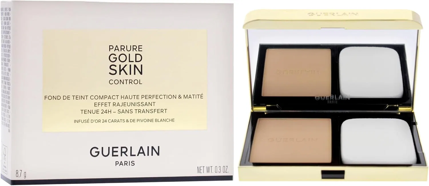 Компактная тональная основа Guerlain Parure Gold Skin Control Matte 8.5 г, оттенок 3N Medium Neutral Beige — фото 3