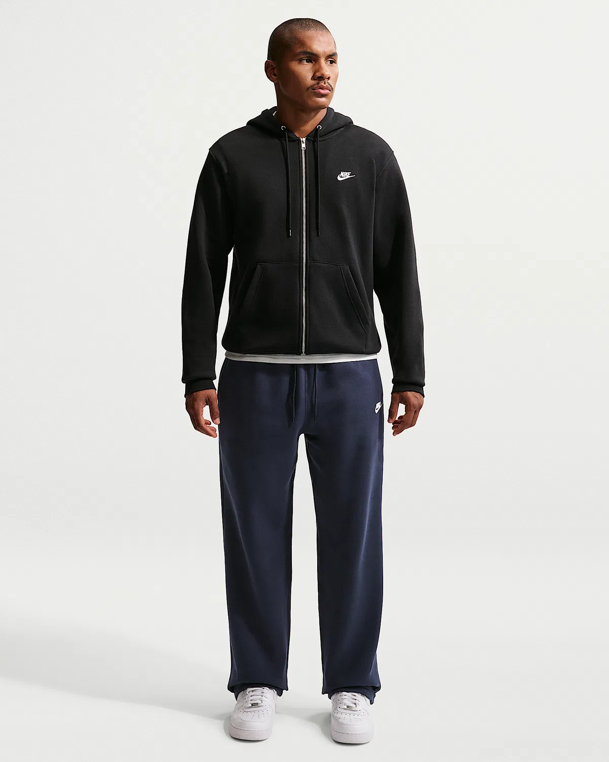 Мужские флисовые штаны Nike Sportswear Club, Obsidian/Obsidian/White