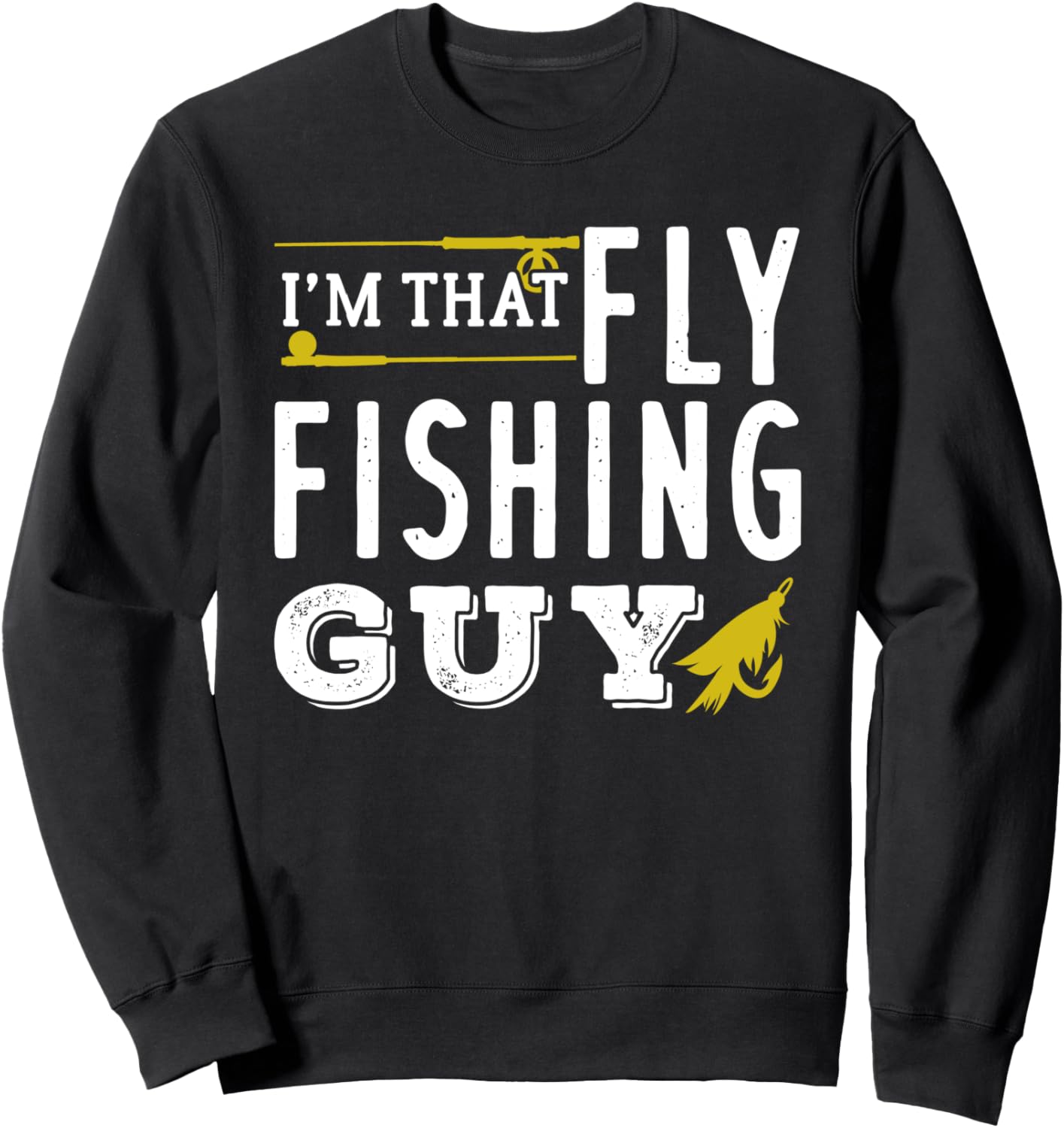 

Забавная мужская толстовка с дизайном Парень-рыболов-нахлыстник Funny Fly Fishing Design Ideas For Men, черный