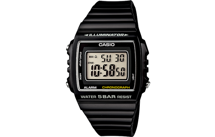 

Унисекс молодежные черные часы W-215H-1A CASIO