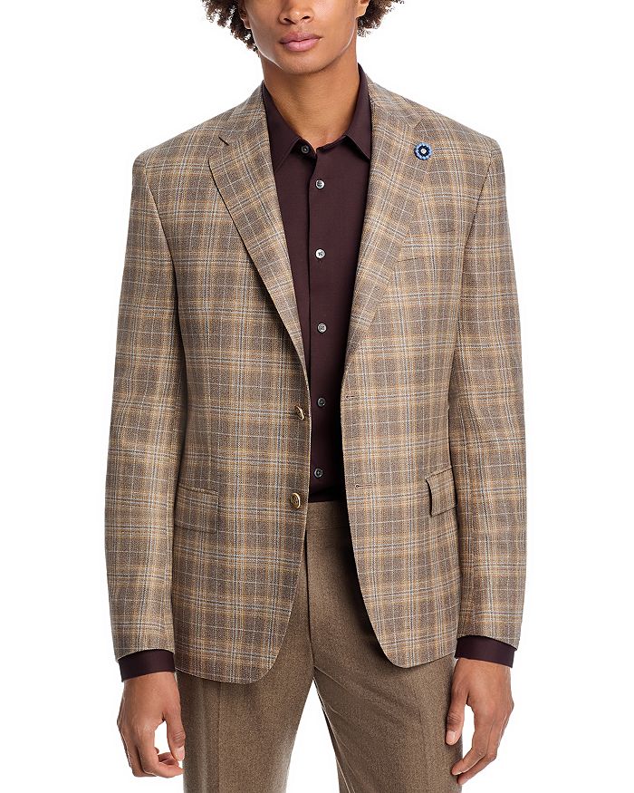 

Спортивное пальто New York Plaid Regular Fit Hart Schaffner Marx, коричневый