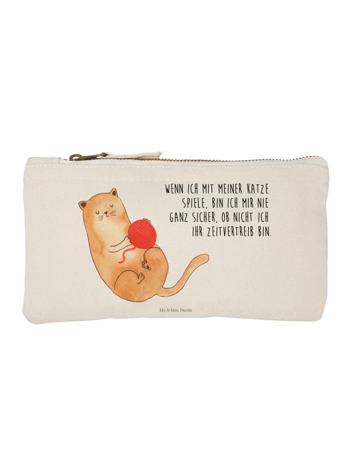 

Mr. & Mrs. Panda Белая шерстяная сумка с кошачьей тематикой и надписью