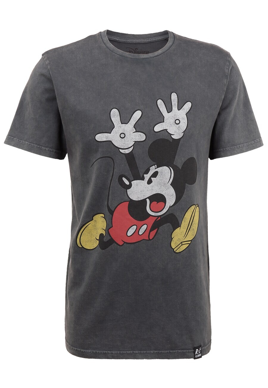 

Классическая футболка Recovered Shirt Disney Mickey Mouse Panic, темно-серый