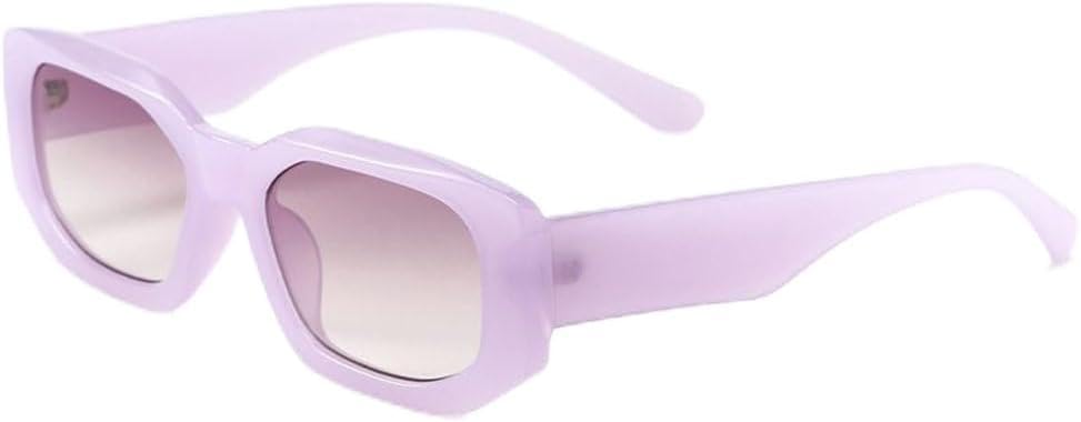 

Модные солнцезащитные очки для женщин, прямоугольные очки для мужчин, винтажные очки для путешествий, линзы с градиентом, защита от УФ-излучения UV400, оправы конфетных цветов TYUVIVO, C7 Purple Purple