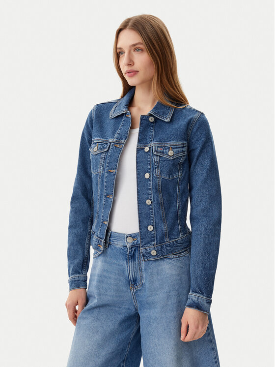 

Облегающая джинсовая куртка Vivianne DW0DW20120 Tommy Jeans, синий