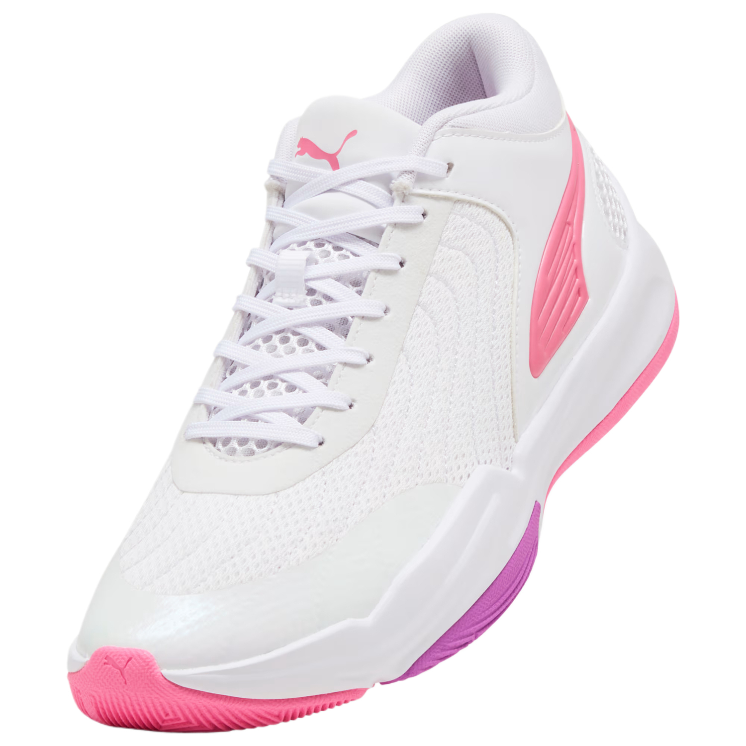 Кроссовки для баскетбола Court Pro Unisex PUMA, белый/розовый — фото 4