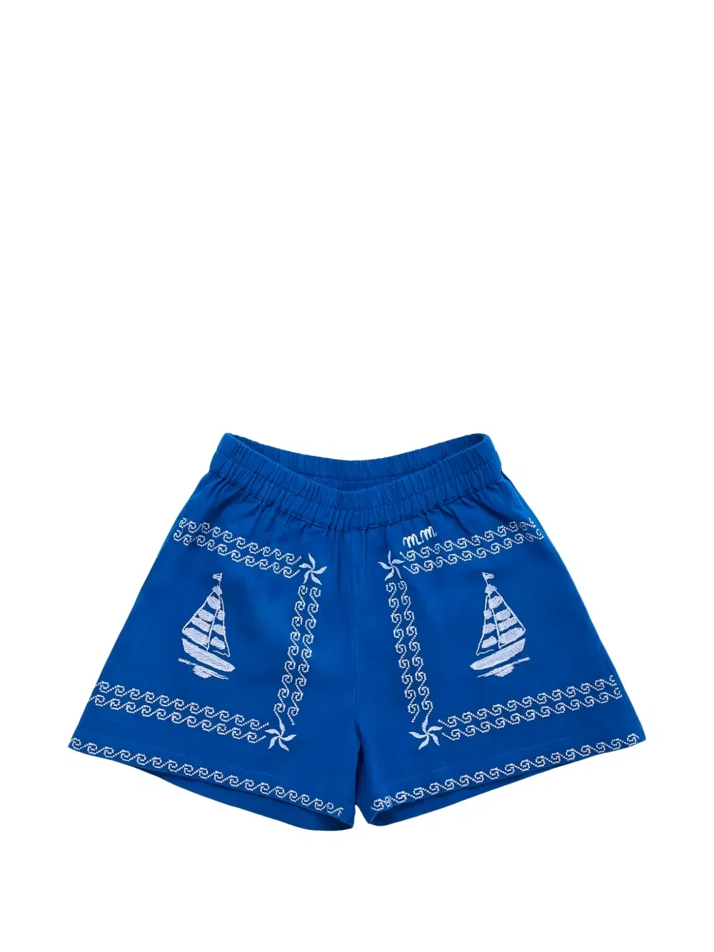 Вышитые шорты Barcos Maison Mangostan Kids, синий