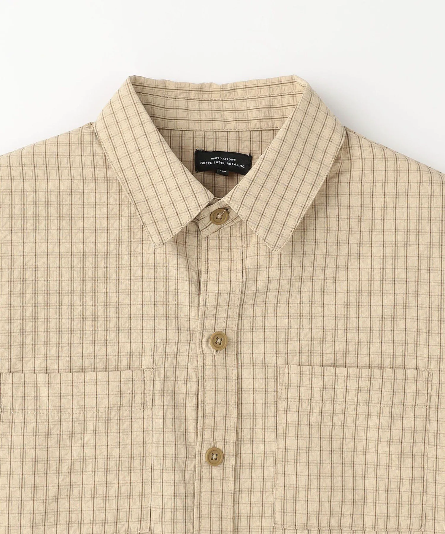 Рубашка с клетчатым узором / Детская 100-130 см United Arrows Green Label Relaxing, BEIKI — фото 3