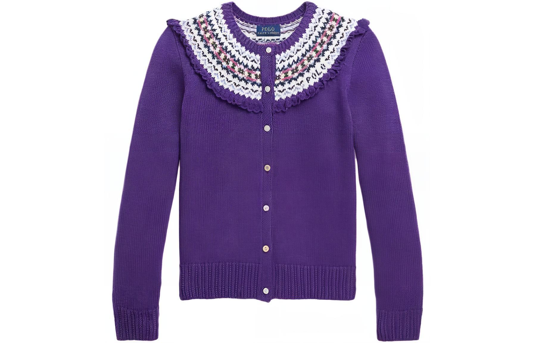Polo Ralph Lauren Свитер детский Apparel FW23 Purple Kids' — фото 3
