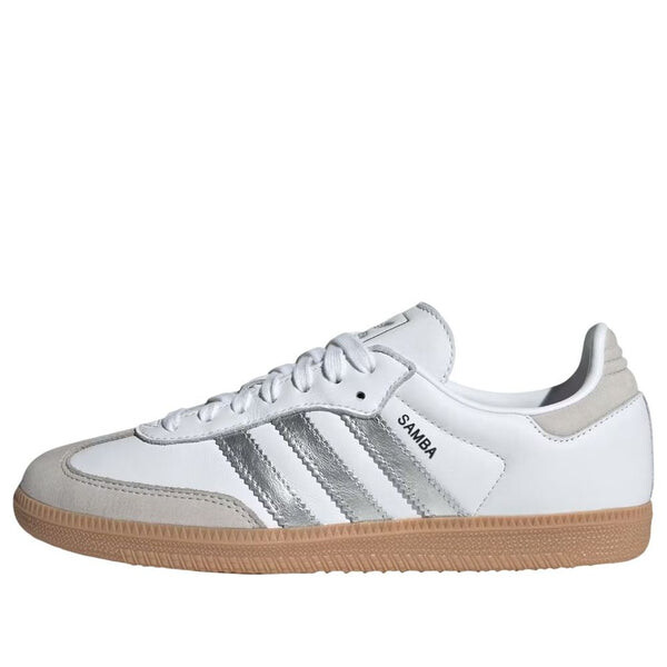 Кроссовки samba og 'white silver metallic grey' Adidas, белый