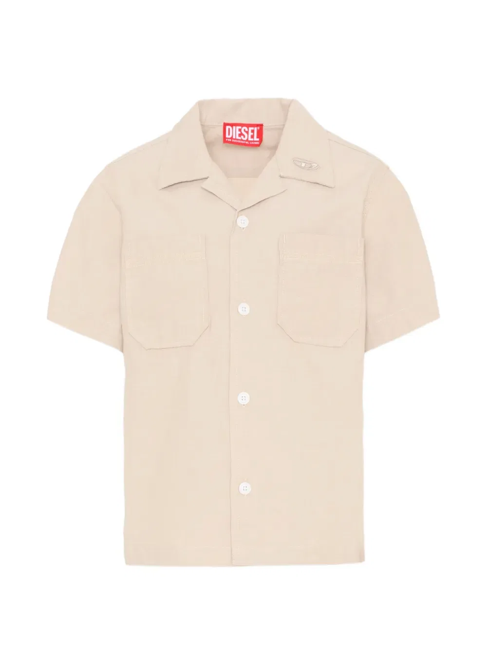 Рубашка с коротким рукавом и карманом Diesel Kids, нейтральный