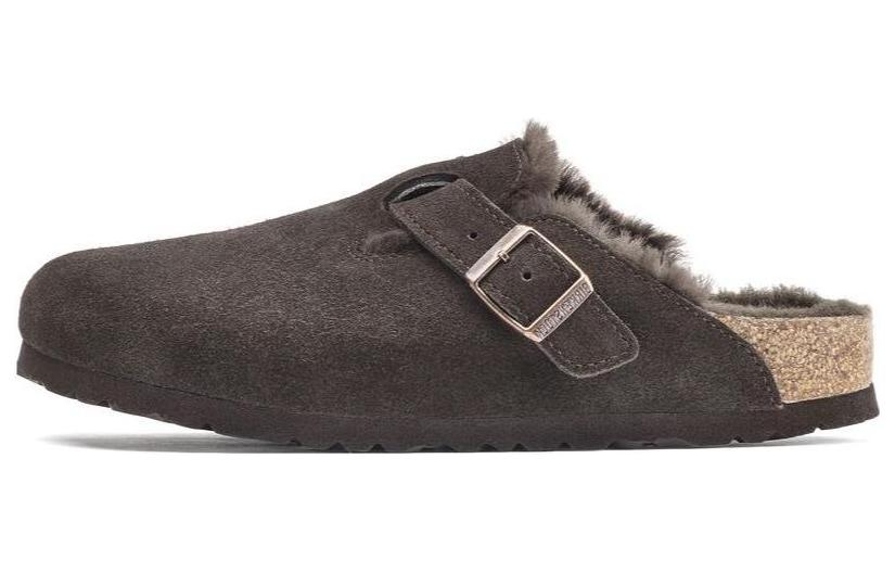 Birkenstock Сандалии Boston Shearling Suede 'Mocha'