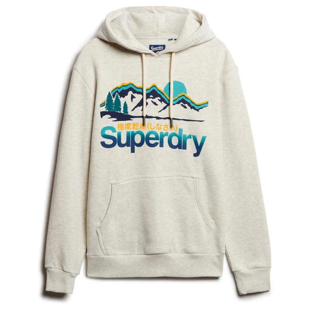 

Худи Superdry Cl Great Outdoors Graphic, бежевый