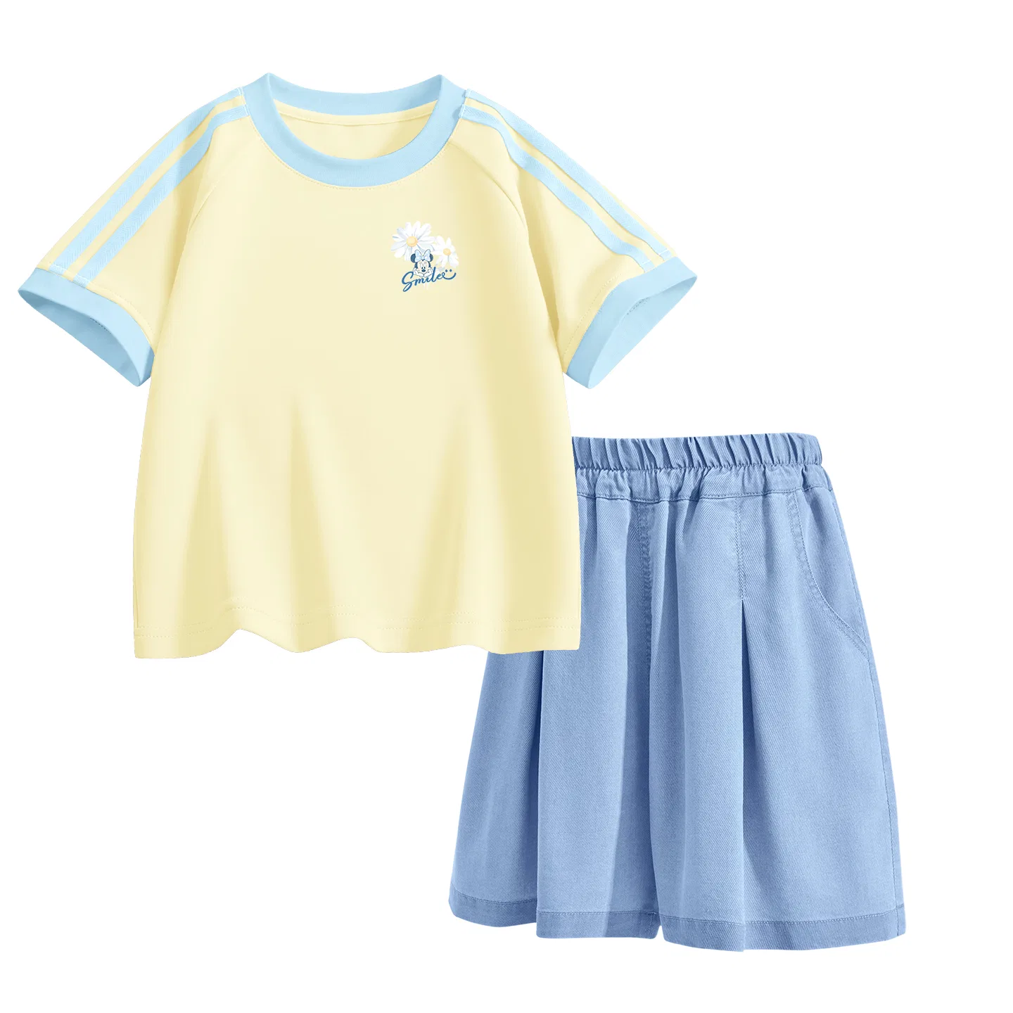Детский спортивный костюм Disney Kids Casual Sportswear, желтый с джинсовым синим — фото 4