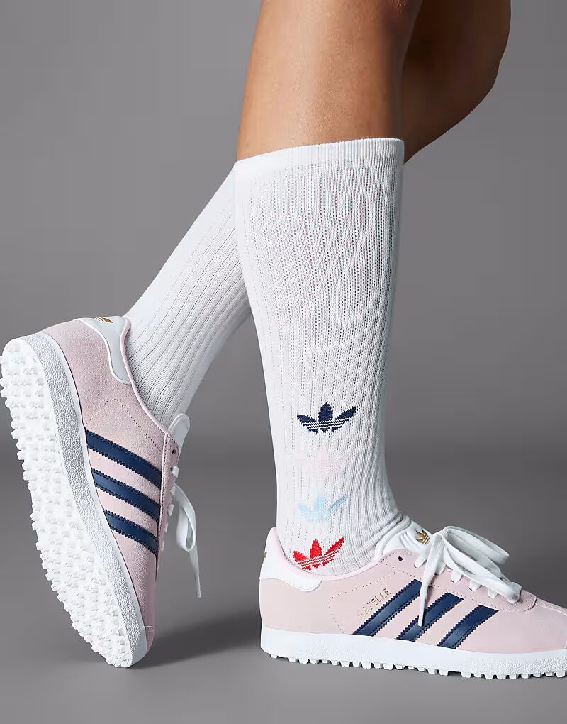 Кроссовки для гольфа Adidas Originals Gazelle без шипов в прозрачно-розовом цвете Adidas Performance