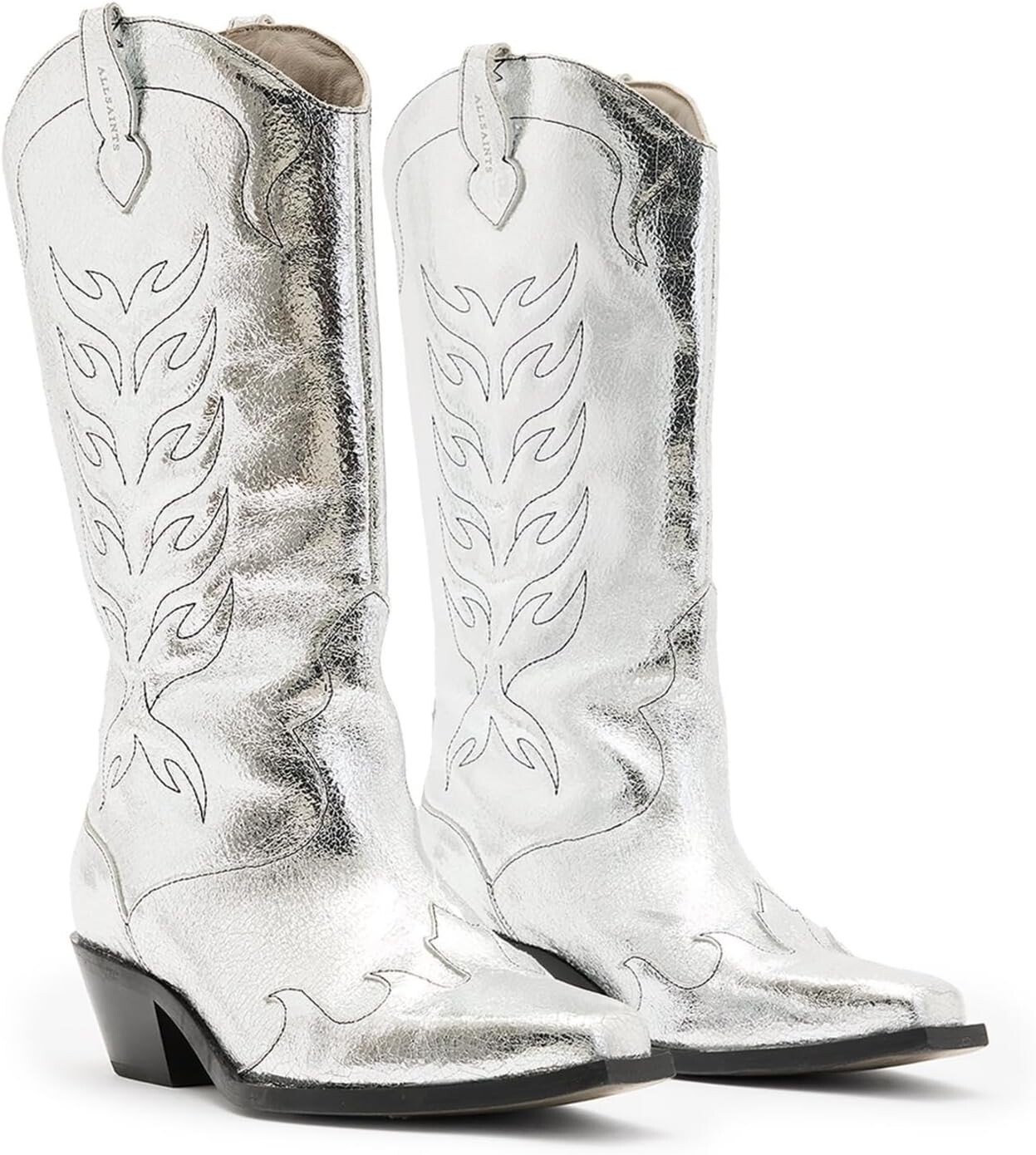 

Ботинки AllSaints Dolly Boot, цвет Metallic Silver