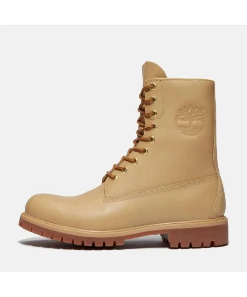 Ботинки водонепроницаемые Timberland Premium 8-Inch Waterproof, кожа, светло-бежевый — фото 2