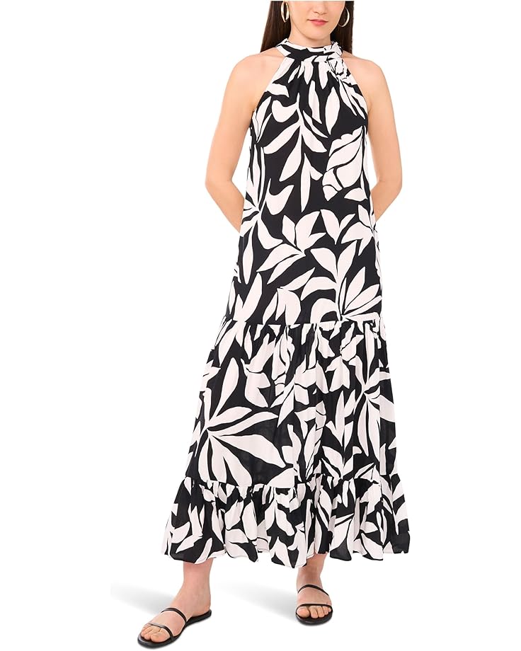 

Платье Vince Camuto Oscar Neck Tiered Maxi Dress, цвет Rich Black 1