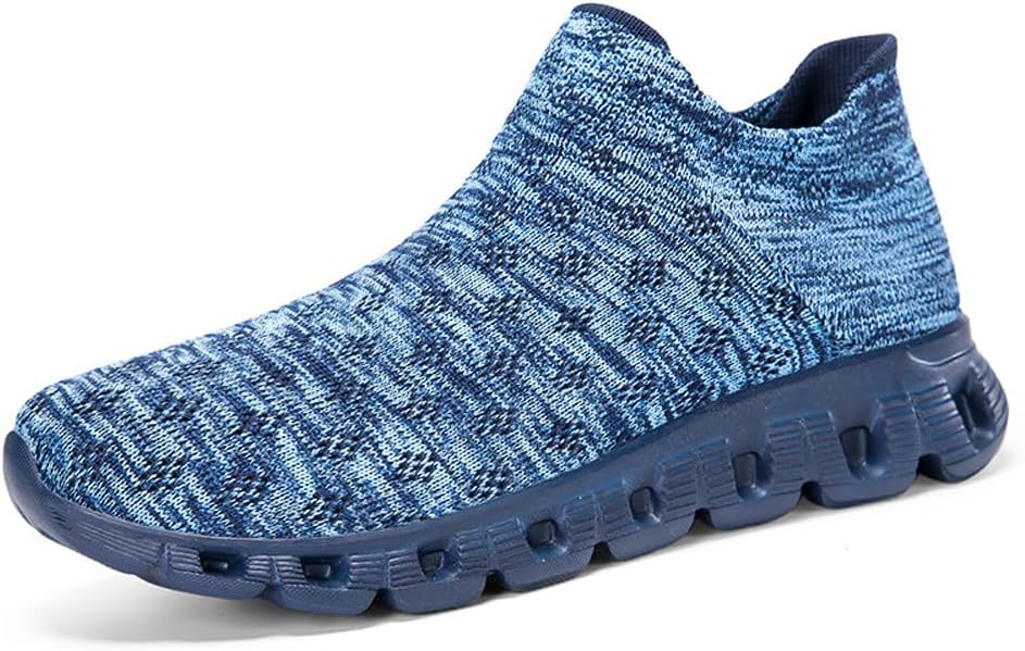 

Унисекс легкие слипоны с сетчатой мягкой верхней частью, дышащие кроссовки для фитнеса, гимнастики и ходьбы Welrung, синий