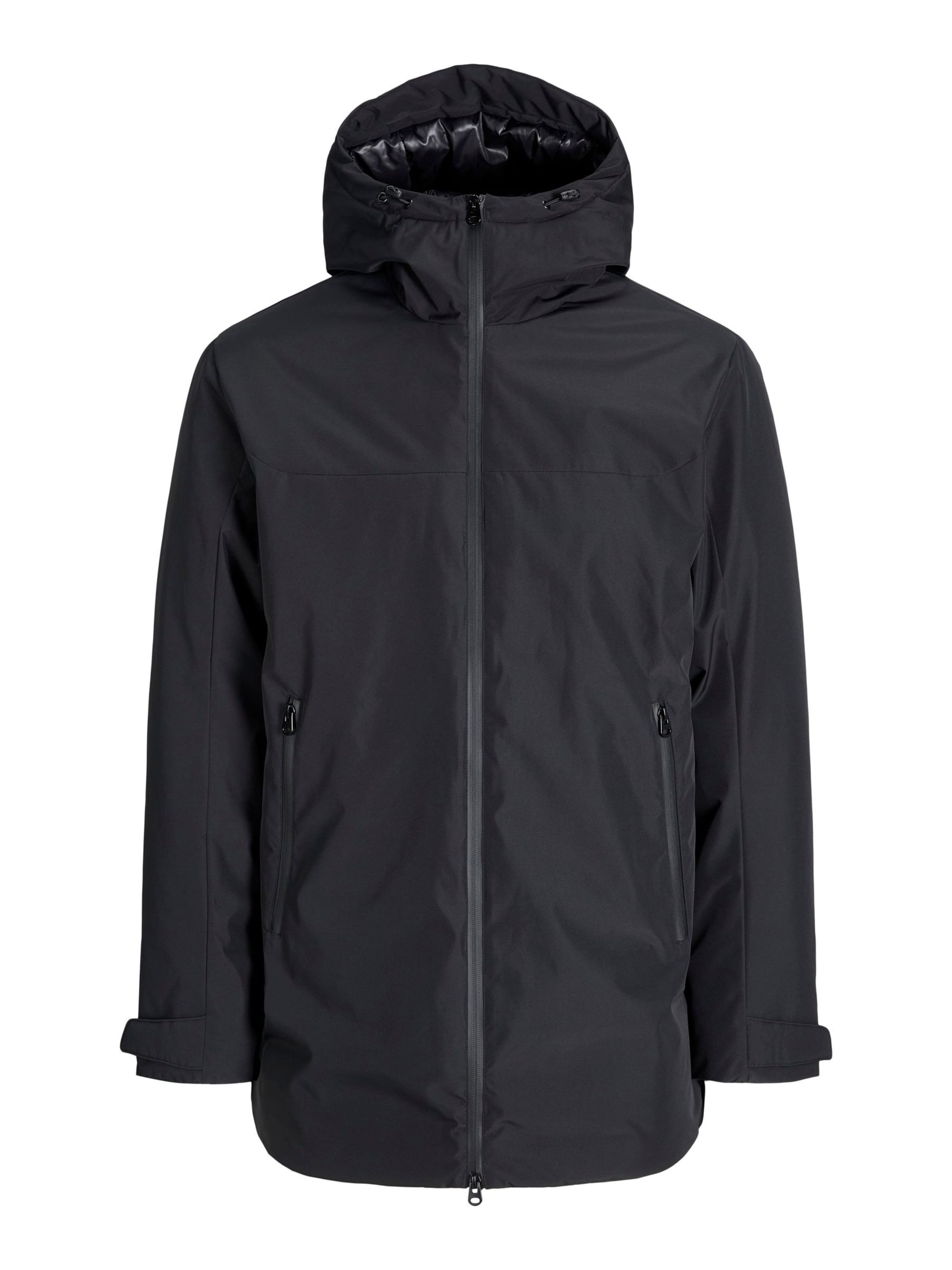 

JACK & JONES Парка для межсезонья в черном цвете