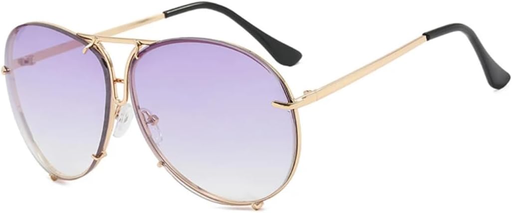 

Солнцезащитные очки с защитой UV400 | Большой размер, градиентные цвета | для женщин и мужчин, для занятий спортом на открытом воздухе и вождения DSVIGF, Gold Gradient Purple