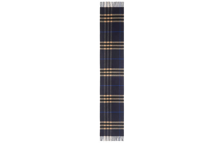 Вязаный шарф унисекс Burberry, Indigo/heart camel color — фото 3